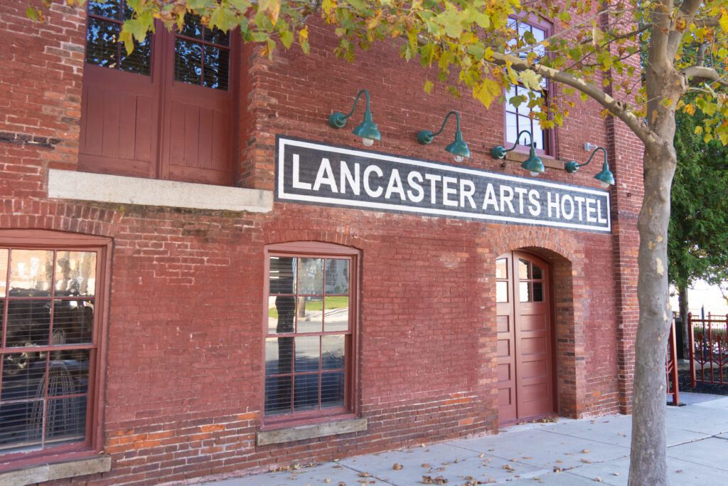 outside the lancaster arts hotel