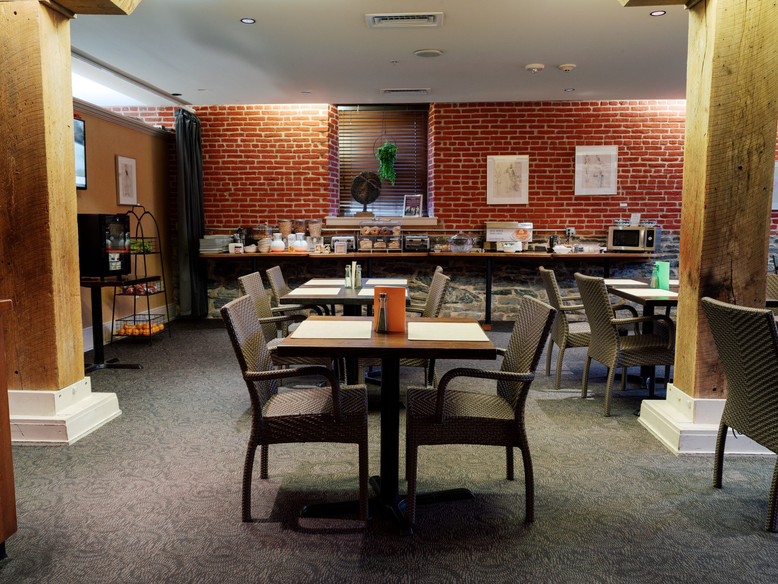 Breakfast- Full View tables ready for breakfast